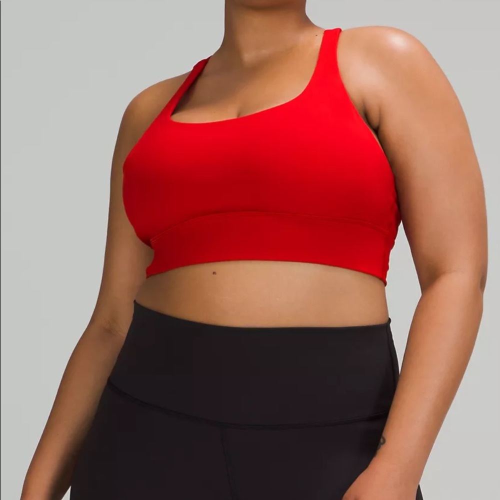 Lululemon Energy Bra Longline Dark Red Size 6 NWOT.
